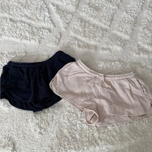 Brandy Melville navy and cream shorts bundle